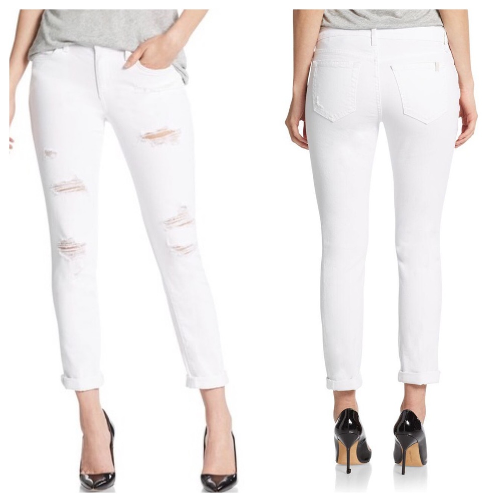 NWT Joe’s Janel Distressed White Skinny Jeans